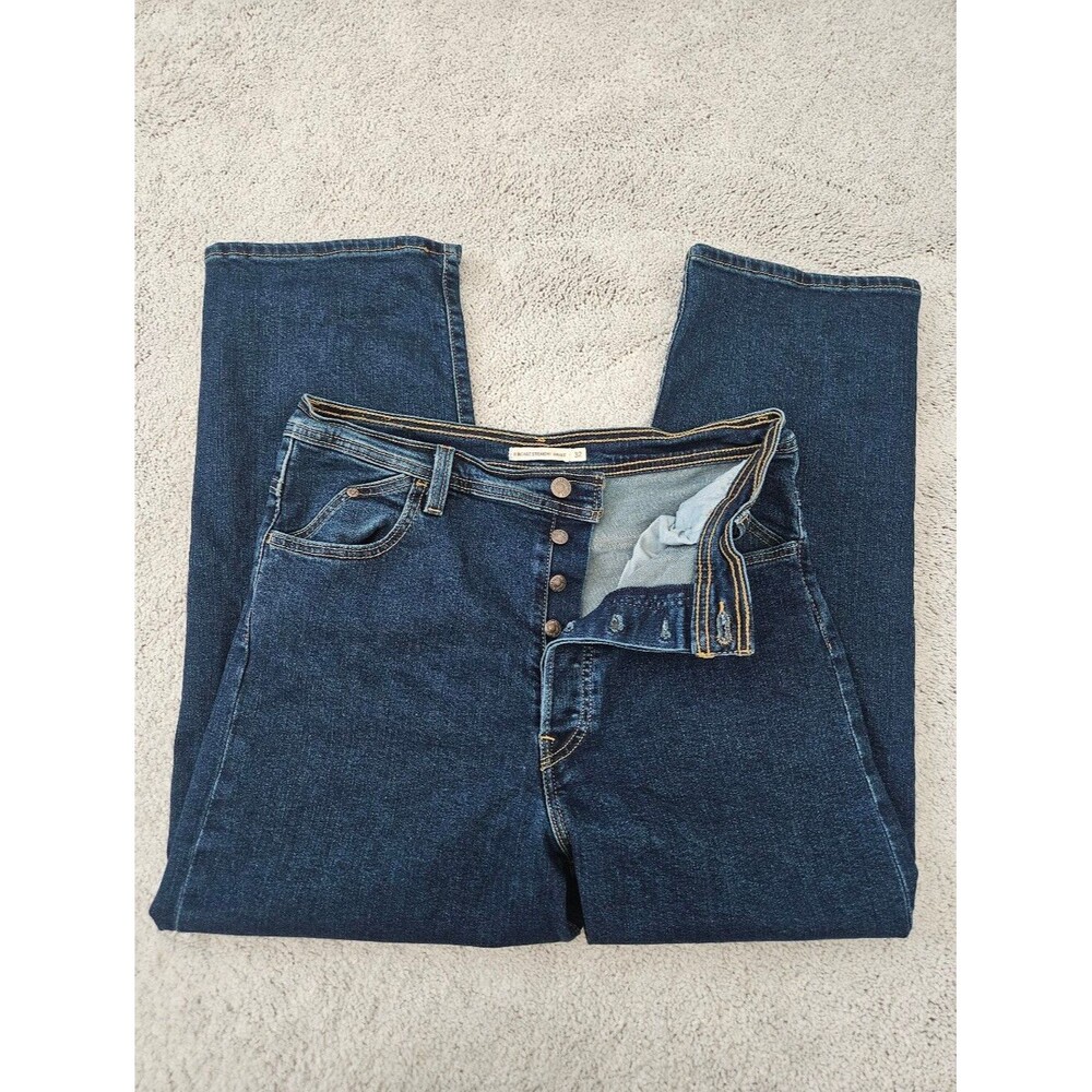 Levis Ribcage Straight Ankle Pocketless Button Fly Classic Denim Jean Womens 32 - Picture 4 of 7